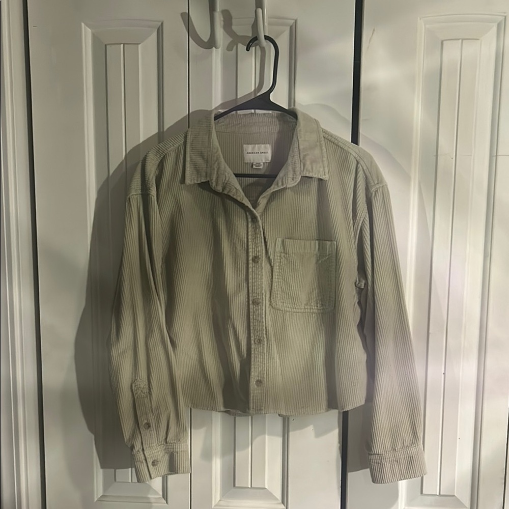 American Eagle Corduroy Button-Up Shirt
